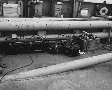 Underwater Electric Potential (U.E.P.) equipment with code transmitter, R/V Horizon, MidPac Expedition