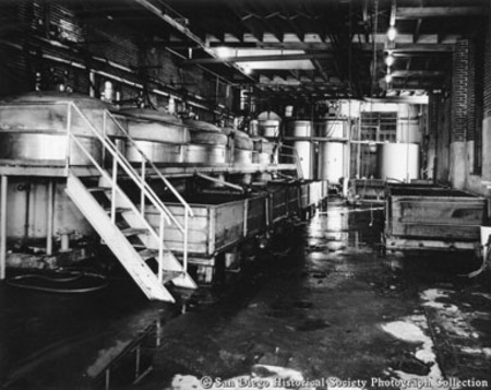Extraction area of American Agar Company&#39;s kelp processing facility