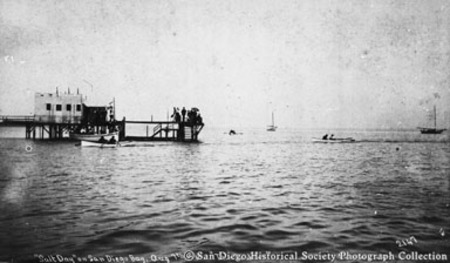 Salt Day on San Diego Bay, Aug. 7th, 1895. &quot;The Doubles&quot;