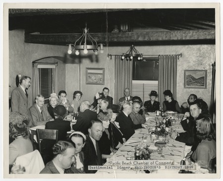 Pacific Beach Chamber of Commerce Testimonial Dinner, Washington&#39;s birthday