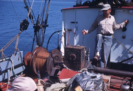 Cleve Van Nersleus, Skipper on Hydah and Winch Assembly