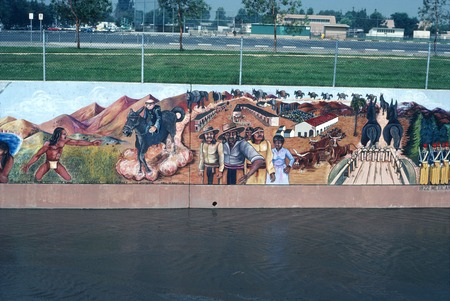 Great Wall of Los Angeles: detail: 1522 Spanish Arrival