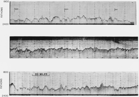 Sonic readings of the endless abyssal hills discovered on the Midpac and Capricorn Expeditions of 1950 and 1952. Circa 1986.