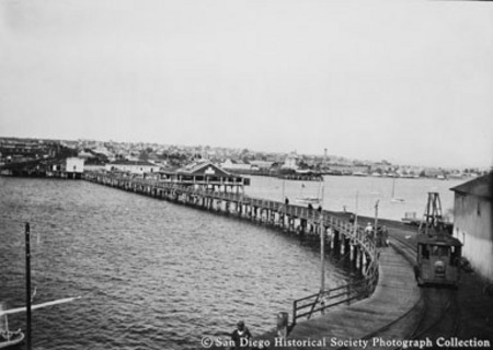 Pacific Coast Steamship Company wharf on San Diego waterfront