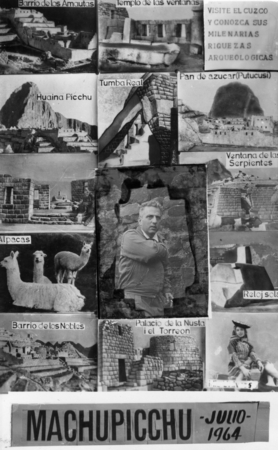 Edward D. Goldberg, in a picture postcard that was created just for him in Machu Picchu, Peru. Goldberg was a marine chemi...