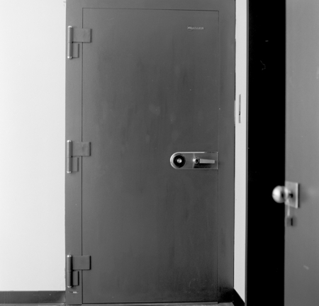 Vault door in University Library, UC San Diego