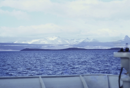 Indian Ocean, 1962 [View of snow capped mountains]