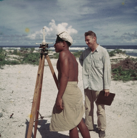 Two men conducting a survey
