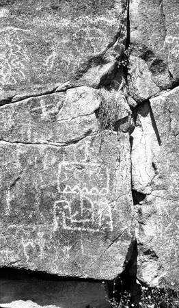 Petroglyphs, approximately one mile west of Mission San Fernando de Velicatá