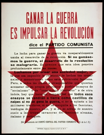 Ganar la guerra es impulsar la revolución dice el Partido Comunista