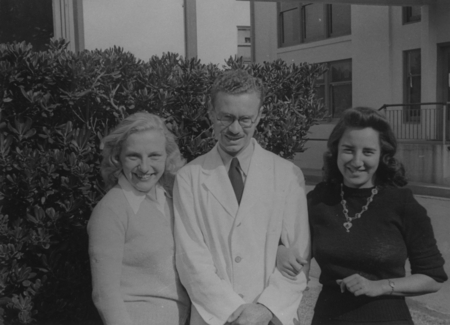 Elizabeth Kampa Boden, Brian Boden, and Eugenie Clark at the Scripps Institution of Oceanography