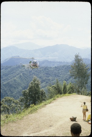 Helicopter at Kwiop Ridge