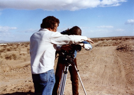 Slab City: photograph of videographers Sherman George and Greg Durbin