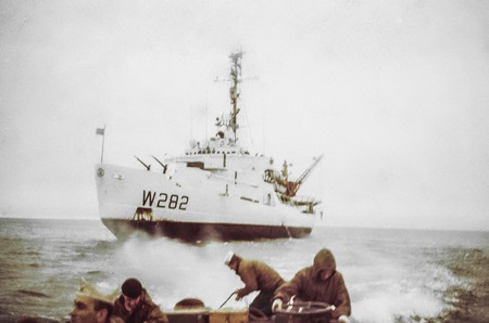 The Icebreaker ship USCGC Northwind seen from the deck of the Burton Island