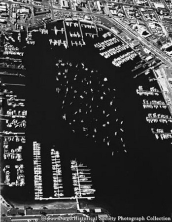 Aerial view of Shelter Island Yacht Basin