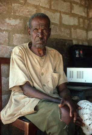 Bemba storyteller at Fele&#39;s village, Malole