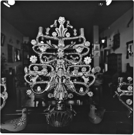 Candelabra on display in a home furnishings shop