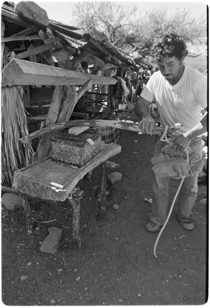 Enrique Villavicencio Murillo making cheese at Rancho El Cerro