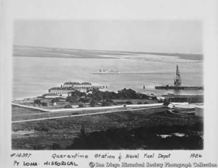Quarantine station and Naval fuel depot [at entrance to San Diego Bay]