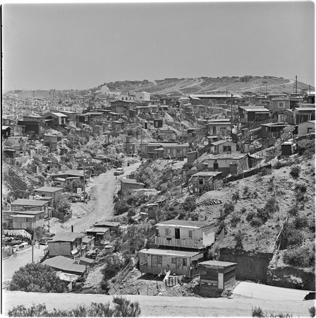 A canyon in the western sector of Tijuana, typical of the irregular settlements of the city