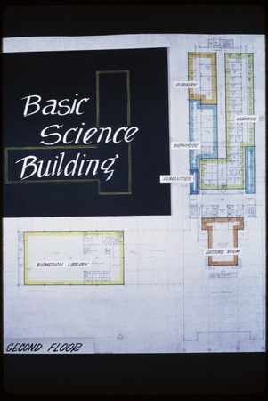Basic Science Building; Biomedical Library blue print