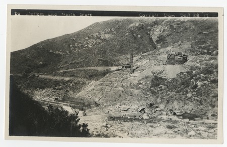 Lake Hodges Dam construction - Foundation and north slope