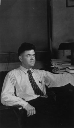 Carl L. Hubbs in the Museum of Zoology office, University of Michigan, Ann Arbor