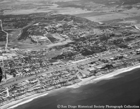 Aerial view of Solana Beach coastline