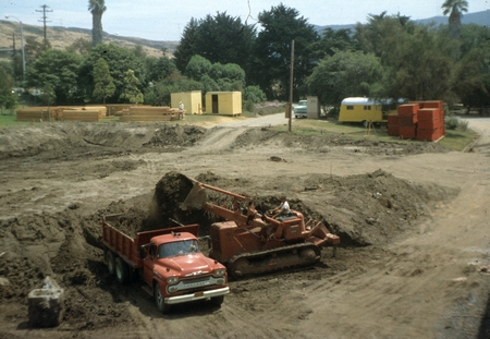 Clearing the ground to start the new construction of a laboratory on the campus of Scripps Institution of Oceanography. Au...