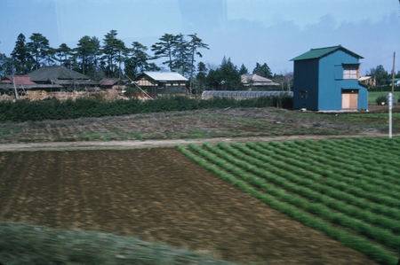 North to Aomori; rural scene from fast train