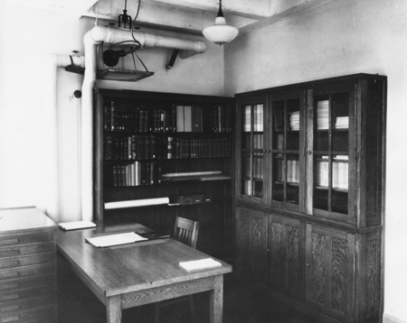 Eric Gustaf Moberg&#39;s office in Ritter Hall, Scripps Institution of Oceanography, August 1931