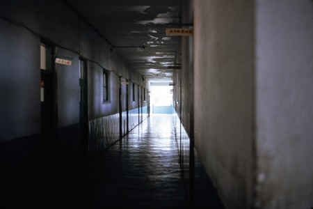 Elementary school visit, school corridor