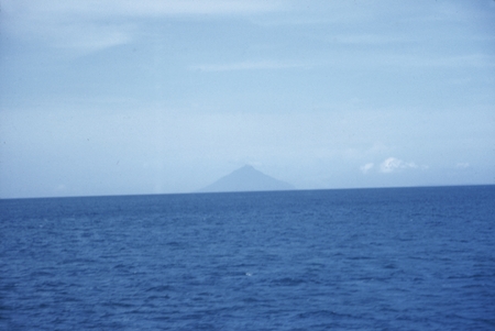 Volcano Krakatoa in distance