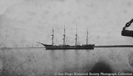 British sailing ship Trafalgar on San Diego Bay