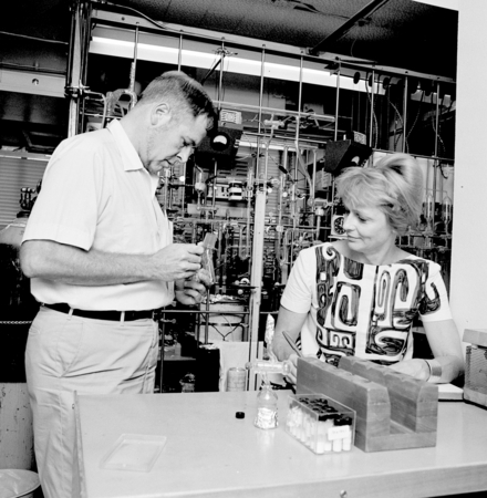 Harmon and Valerie Craig in laboratory