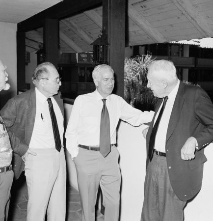 George G. Shor, Robert Lloyd Fisher, Willard N. Bascom, and Roger Revelle at Roger&#39;s 80th birthday party