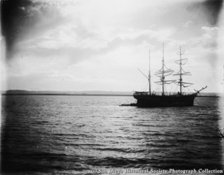 Chilean sailing ship [Pastonza?] on San Diego Bay
