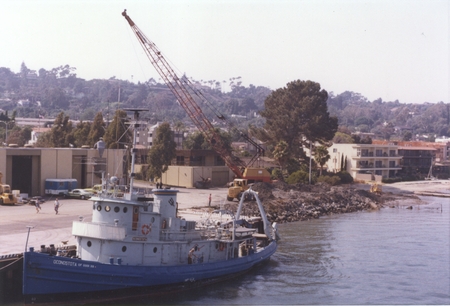 The 100-foot R/V Oconostota, moored at the Scripps Institution of Oceanography Marine Facility in Point Loma, is one in a ...