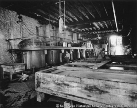 Extraction area of American Agar Company&#39;s kelp processing facility