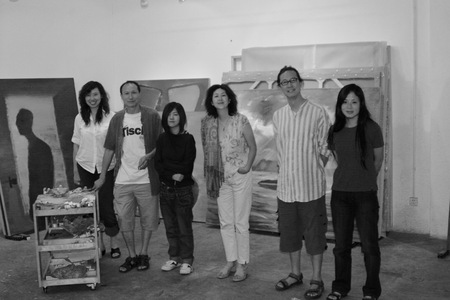 Mao Xuhui and friends in his Kunming studio
