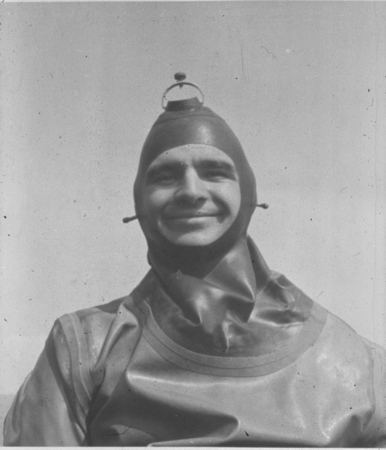 Robert F. Dill in wet suit