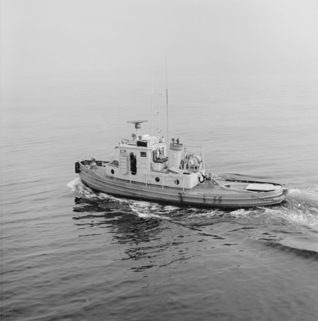 Aerial view of R/V ST 908 at sea