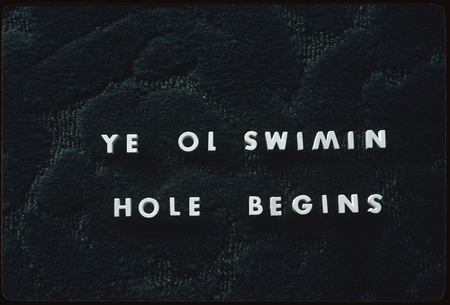 &quot;Ye ol Swimin Hole Begins&quot; [title slide]