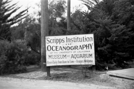Entrance sign to Scripps Institution of Oceanography
