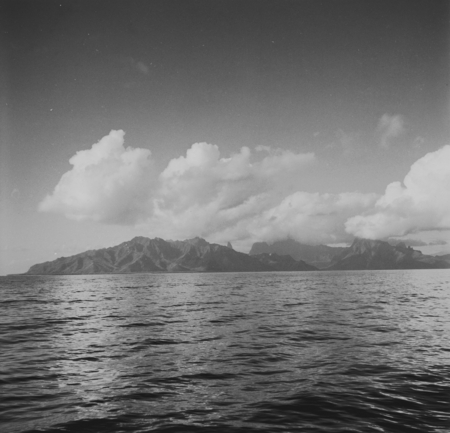 View of Tahiti from ship