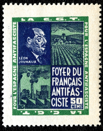 Spanish Civil War Stamp: Forum of French Antifascists