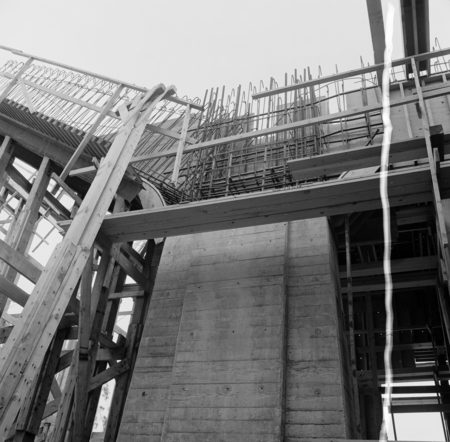 Rebar in Geisel Library construction, UC San Diego