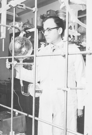 Stanley Miller in his laboratory, UC San Diego