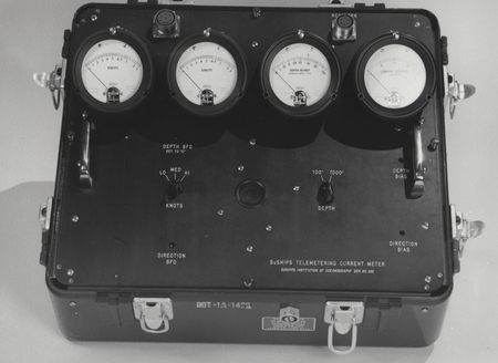 Bureau of Ships telemetering current meter indicating unit of one of the two deck units