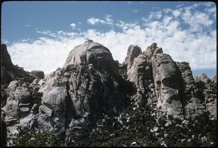 Peaks near El Tajo Canyon summit in Sierra Juárez